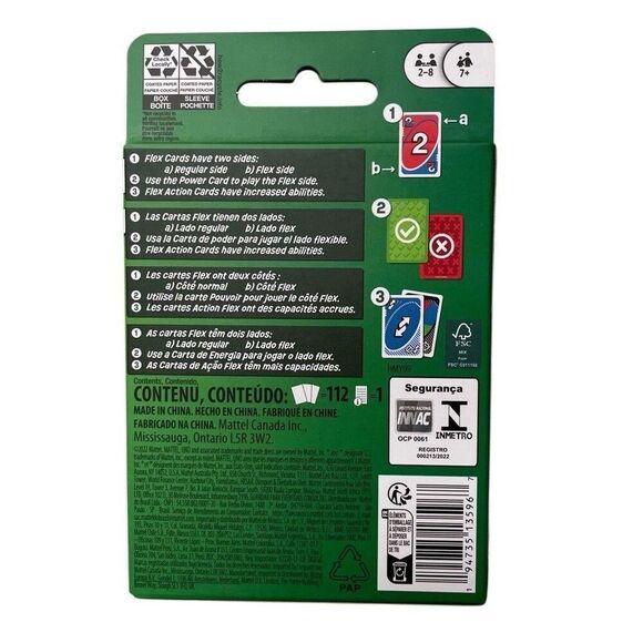 UNO Flex! Card Game Use Your Power Flex Your Card Make Your Move! Mattel Age 7+ - Picture 2 of 2